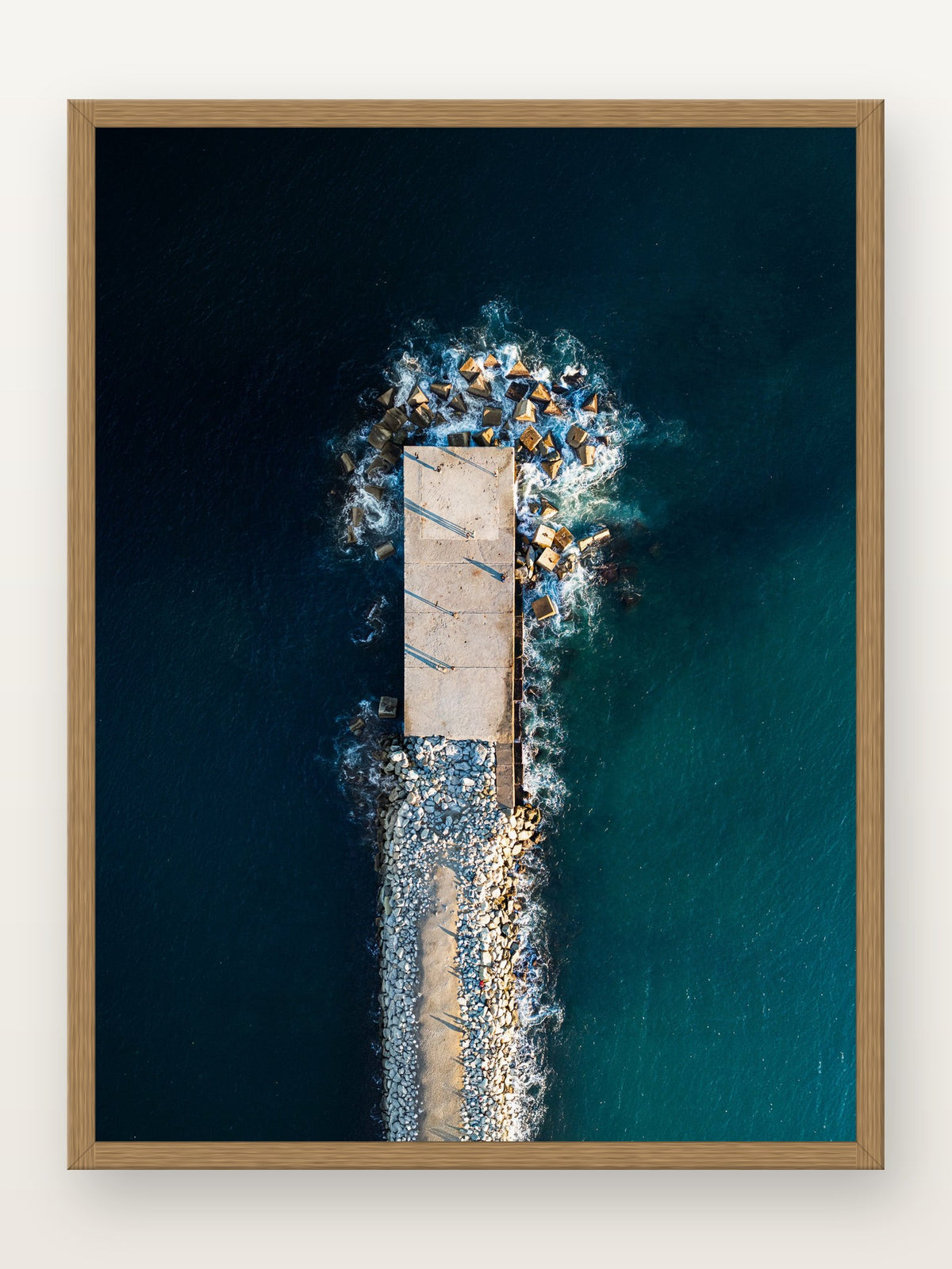 Barceloneta II em moldura Freijó