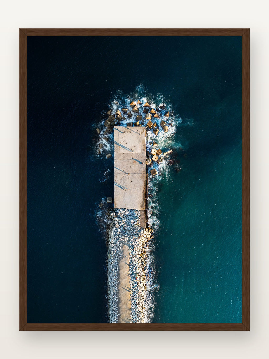 Barceloneta II em moldura Imbuia