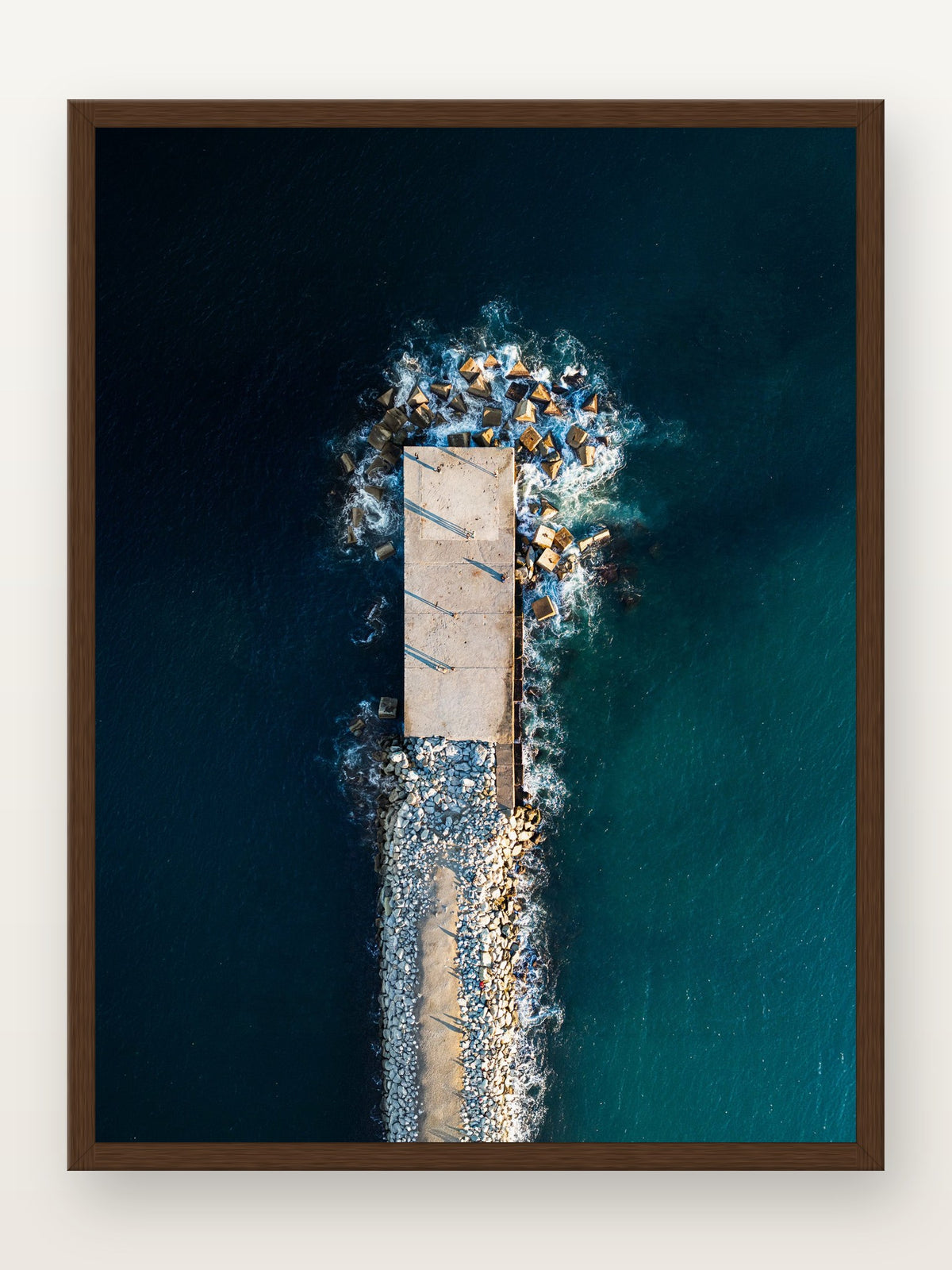Barceloneta II em moldura Imbuia