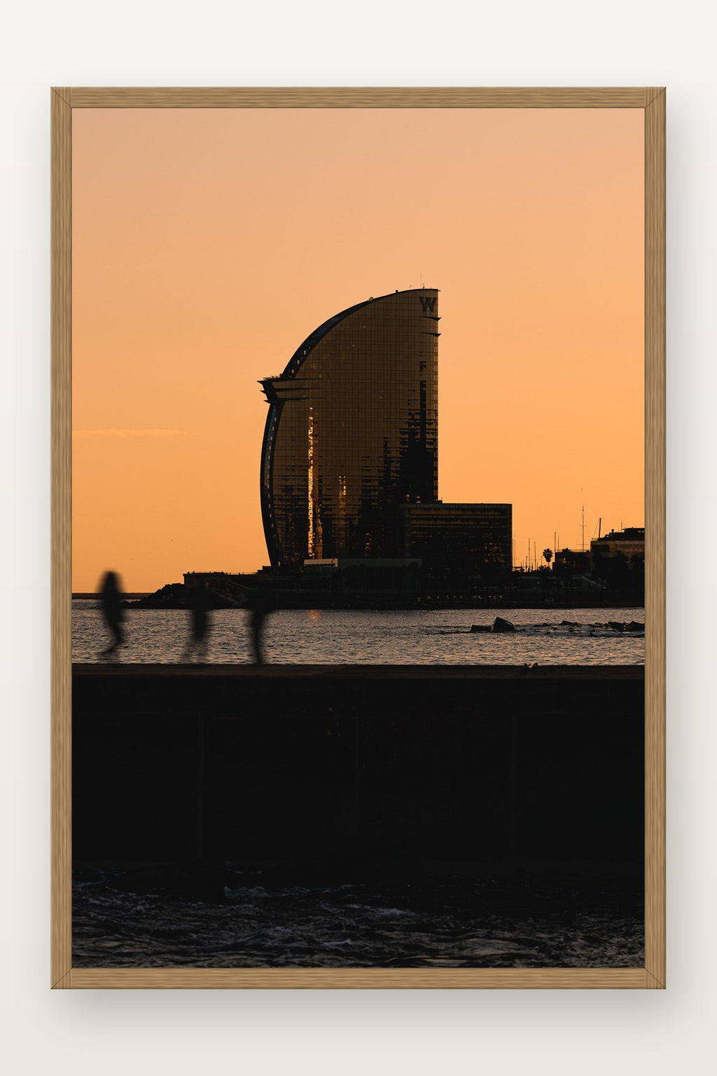 Barceloneta IV em moldura Freijó