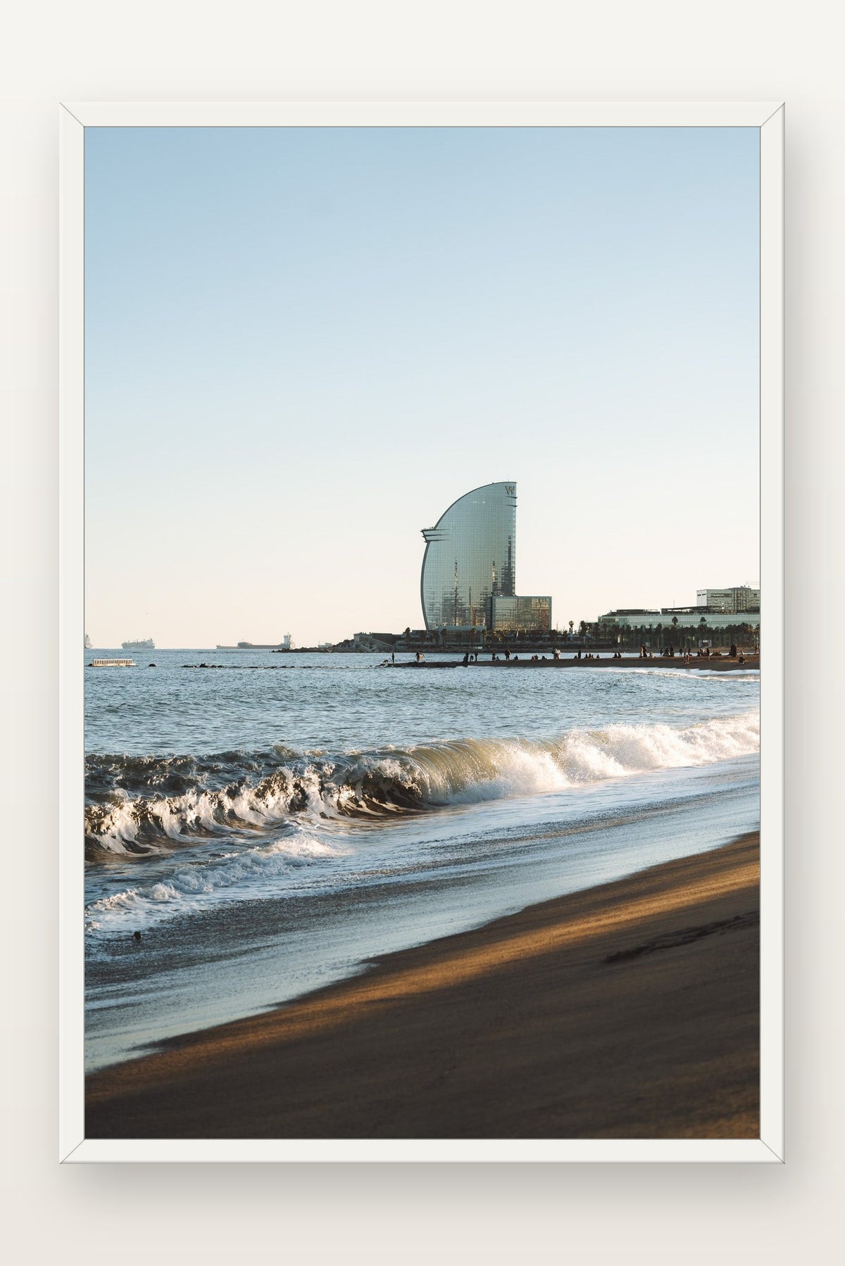Barceloneta VII em moldura branca