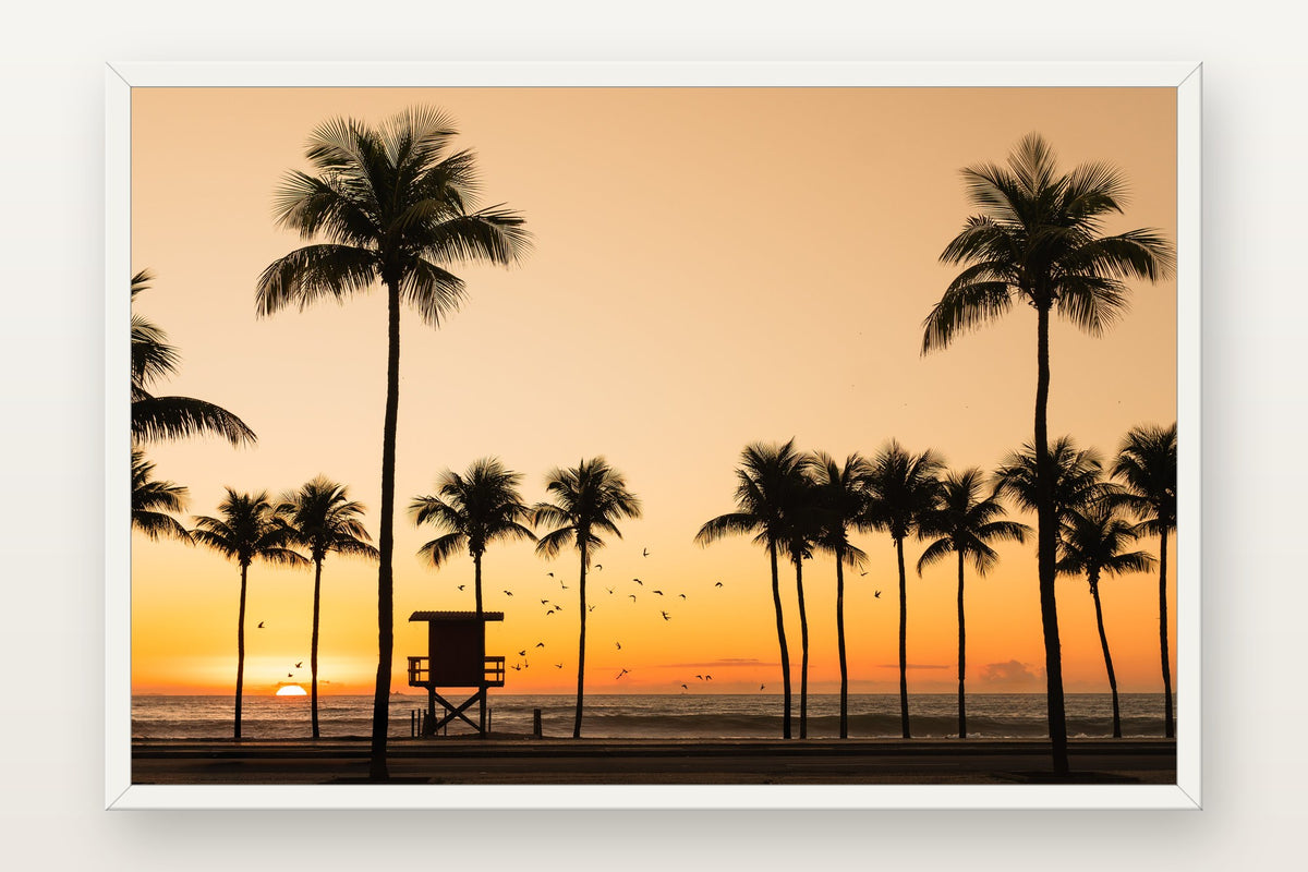 Copacabana Amanhecer I em moldura branca