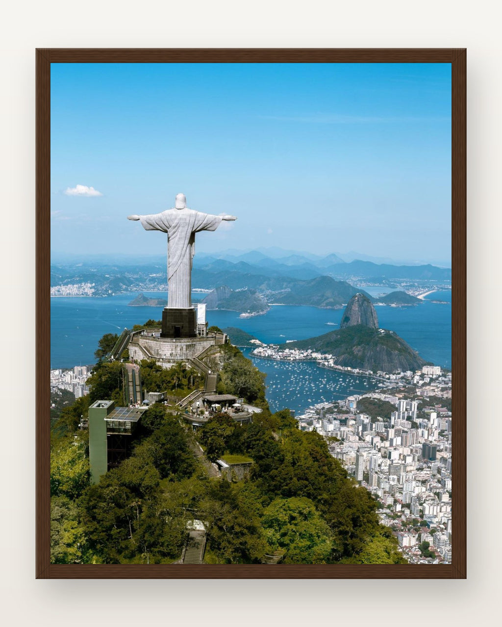 Cristo Redentor I em moldura Imbuia