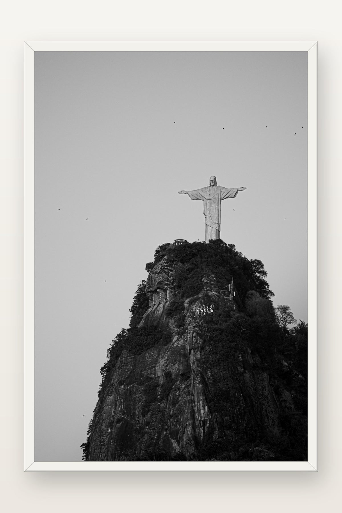 Cristo Redentor II em moldura branca