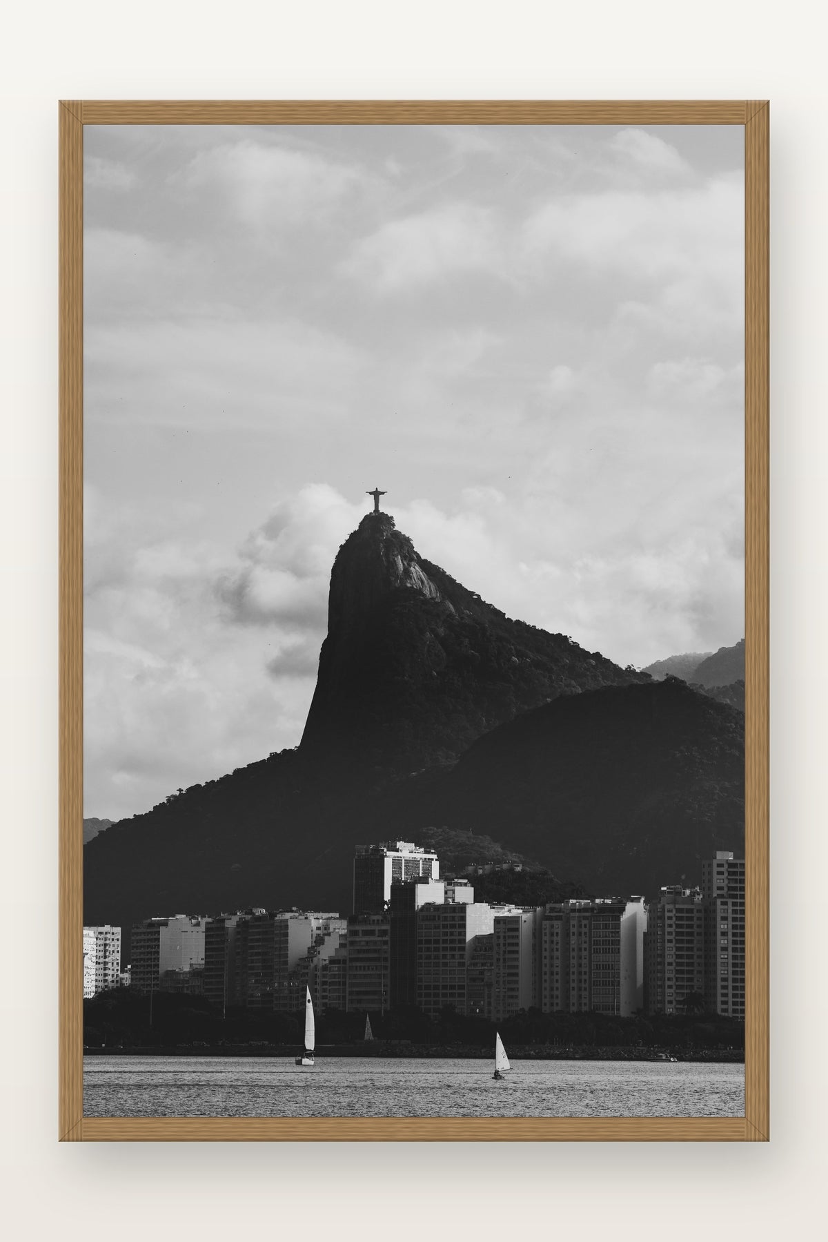 Cristo Redentor III em moldura Freijó