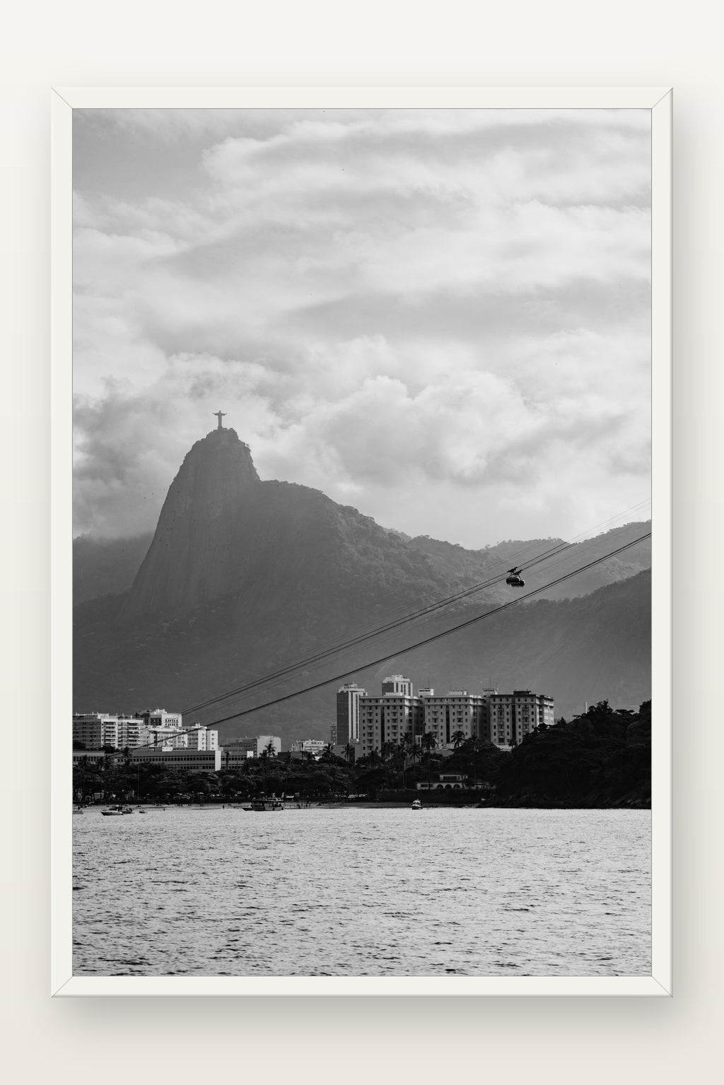 Cristo Redentor IV em moldura branca
