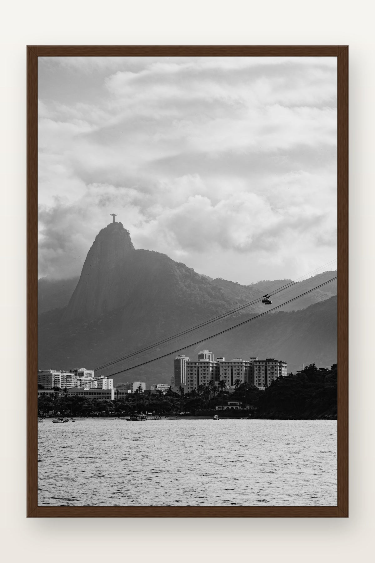 Cristo Redentor IV em moldura Imbuia