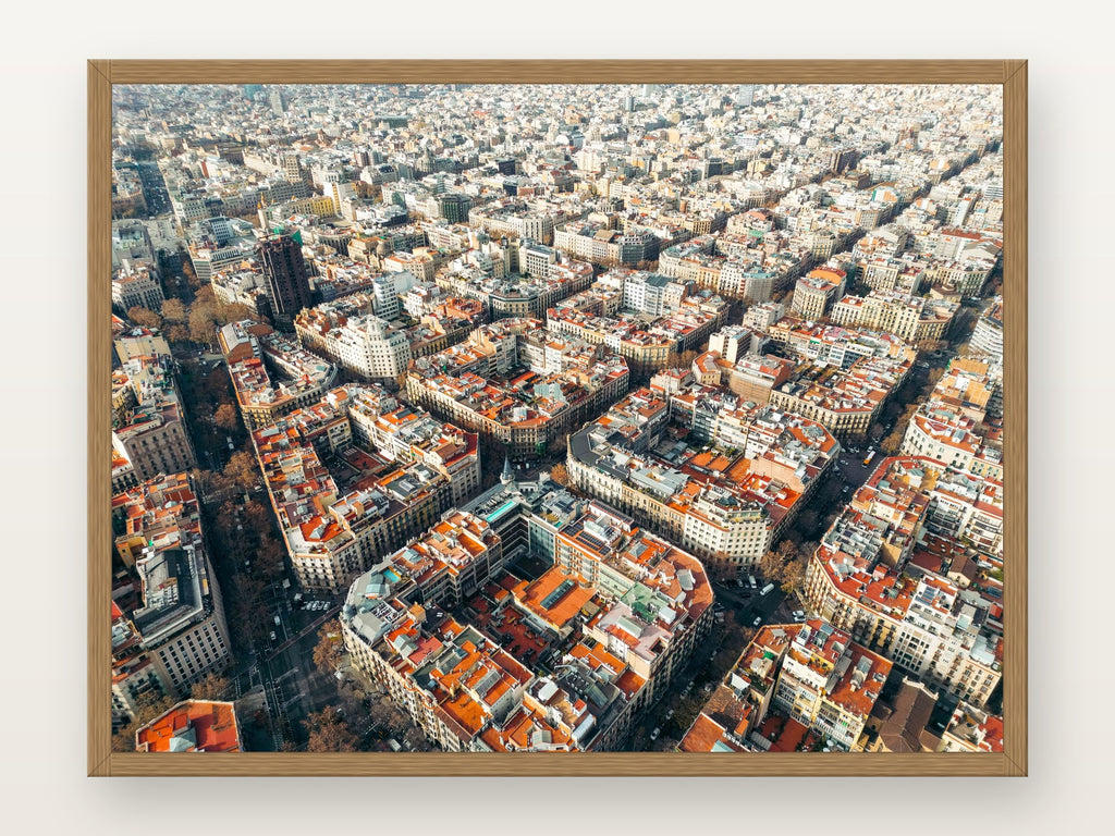 Eixample I em moldura Freijó