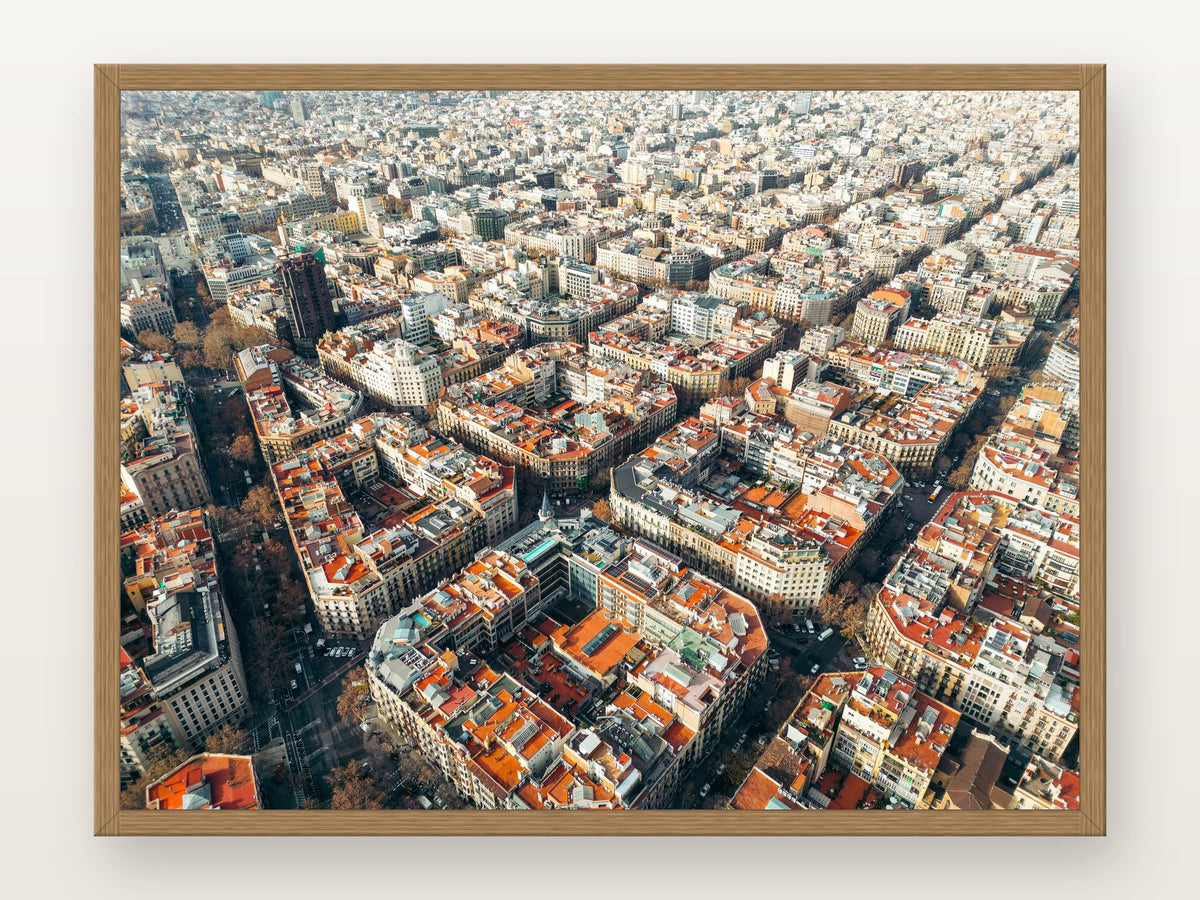 Eixample I em moldura Freijó