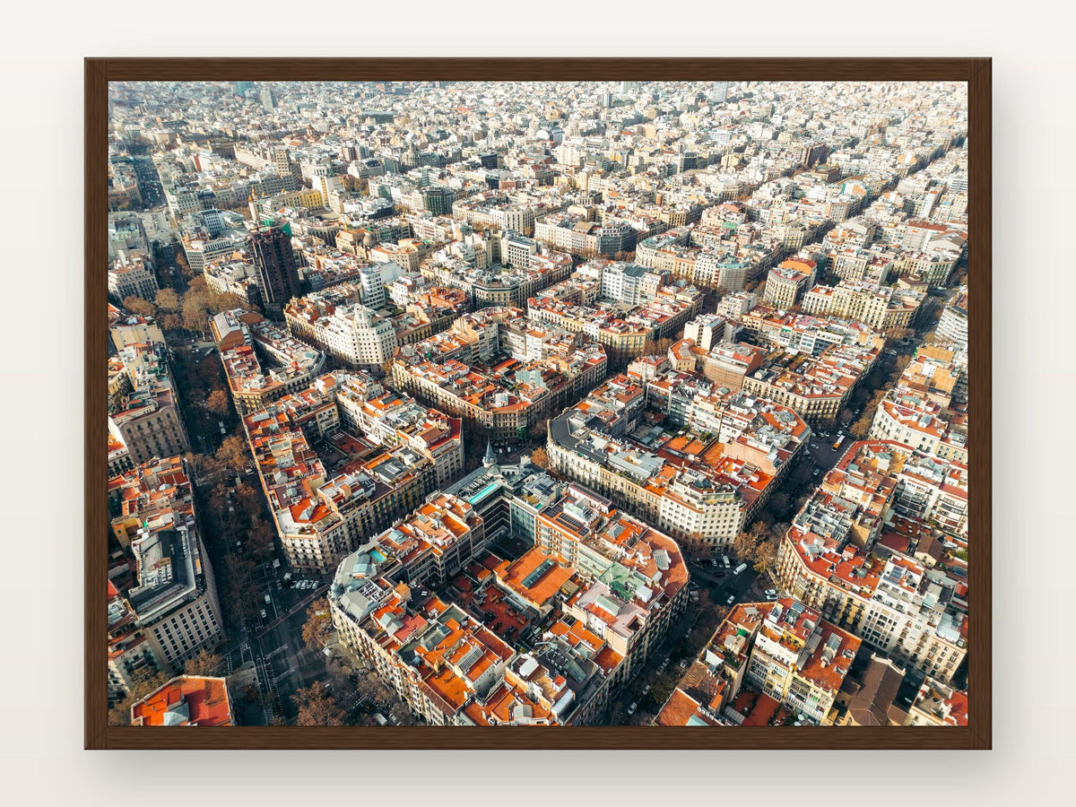 Eixample I em moldura Imbuia
