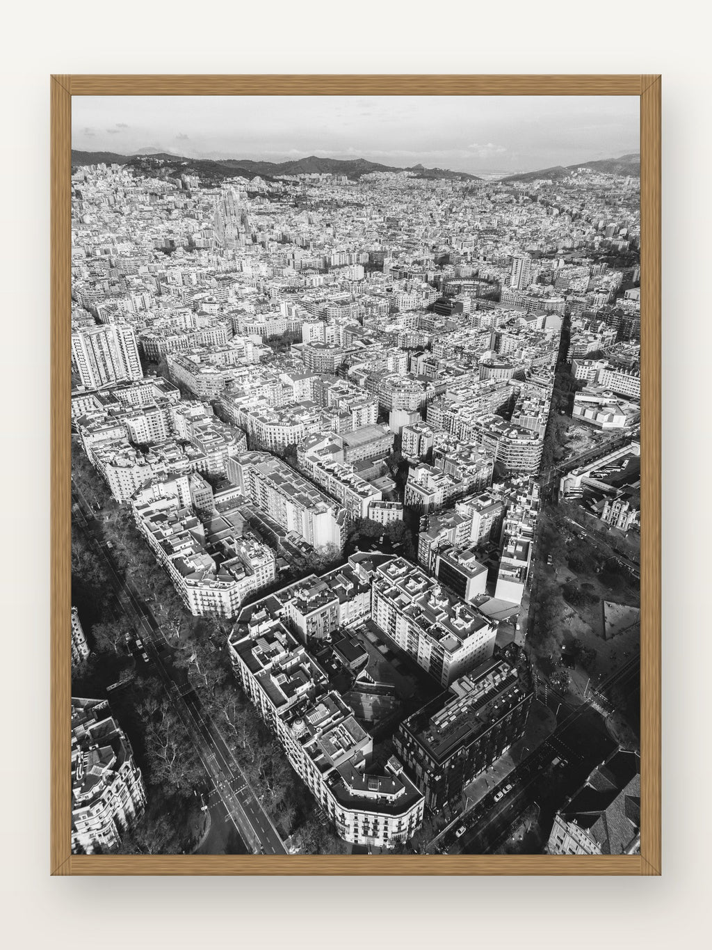 Eixample II em moldura Freijó