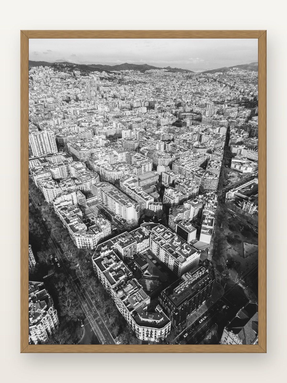 Eixample II em moldura Freijó