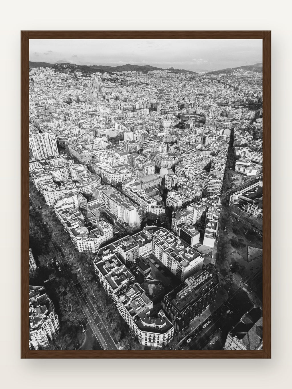 Eixample II em moldura Imbuia