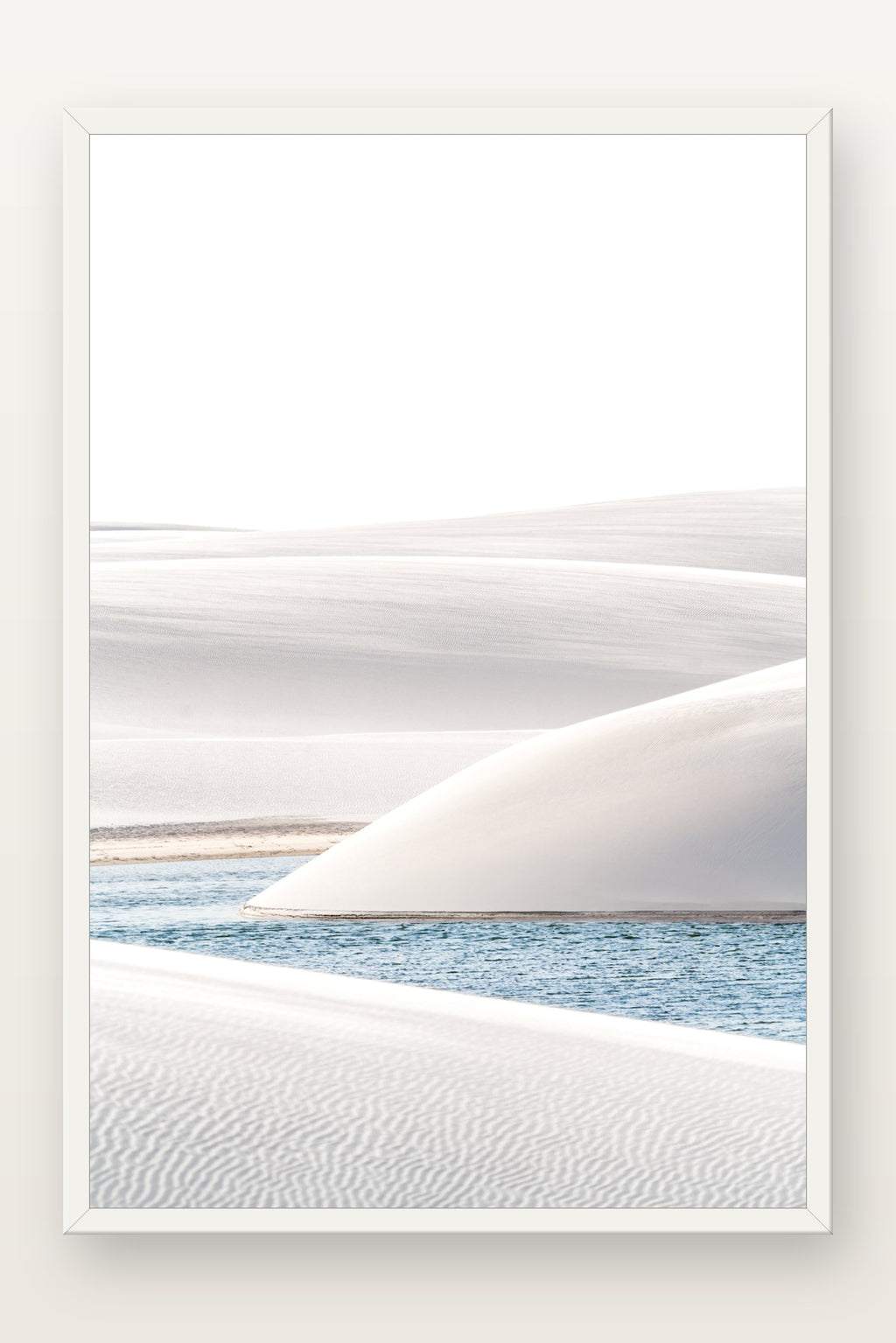 Lençóis Maranhenses III em moldura branca