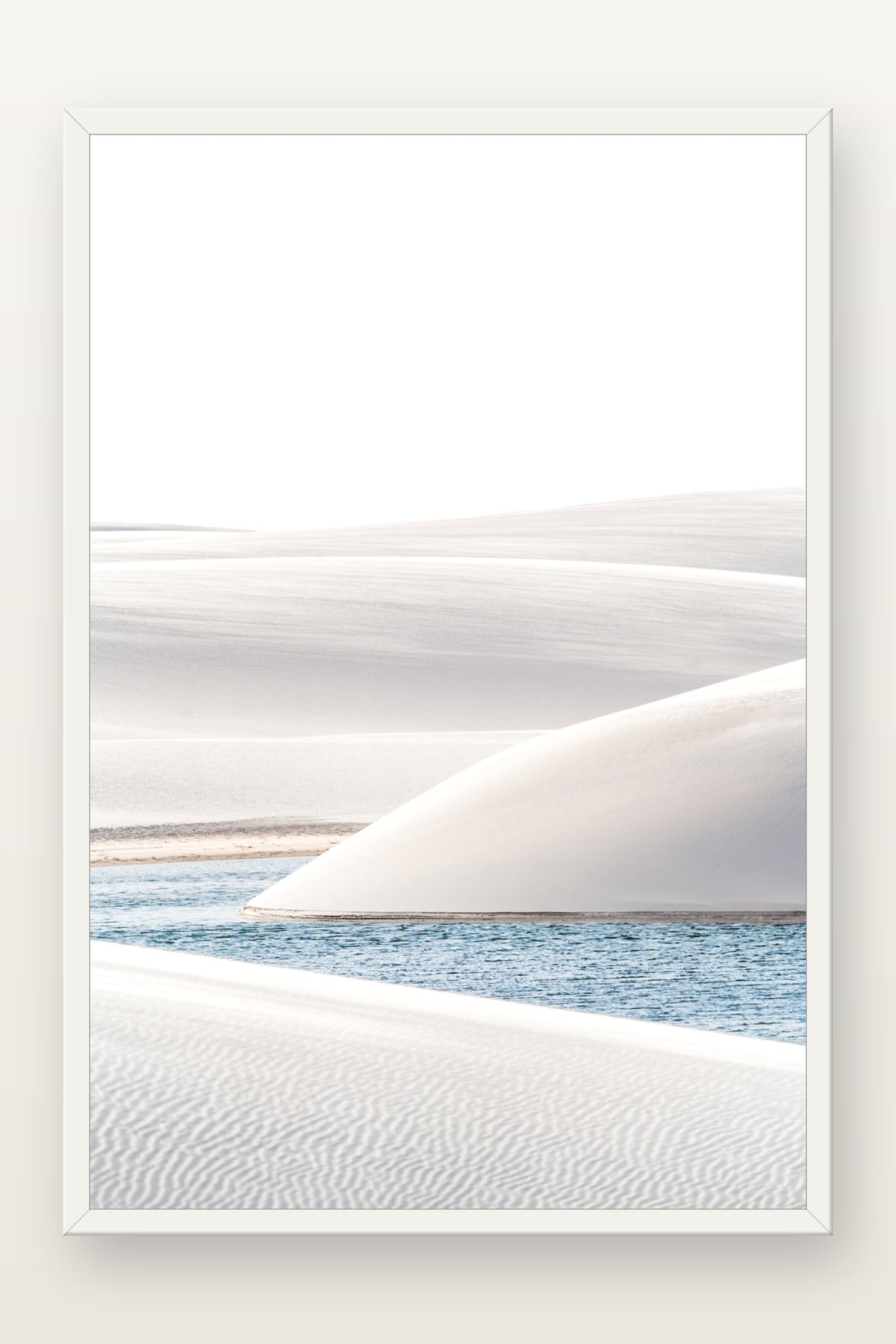 Lençóis Maranhenses III em moldura branca
