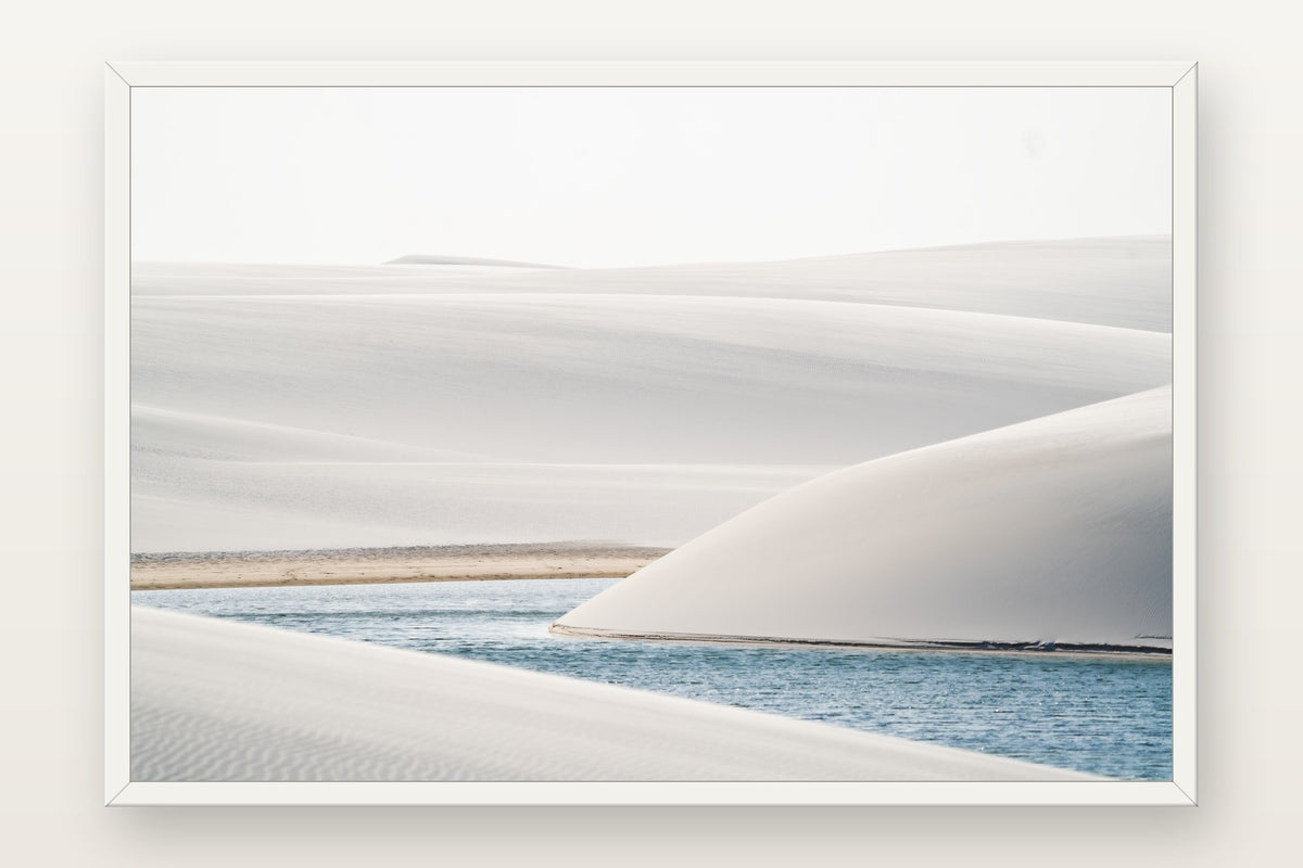 Lençóis Maranhenses IV em moldura branca