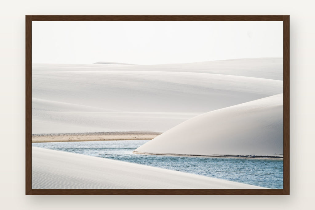Lençóis Maranhenses IV em moldura Imbuia