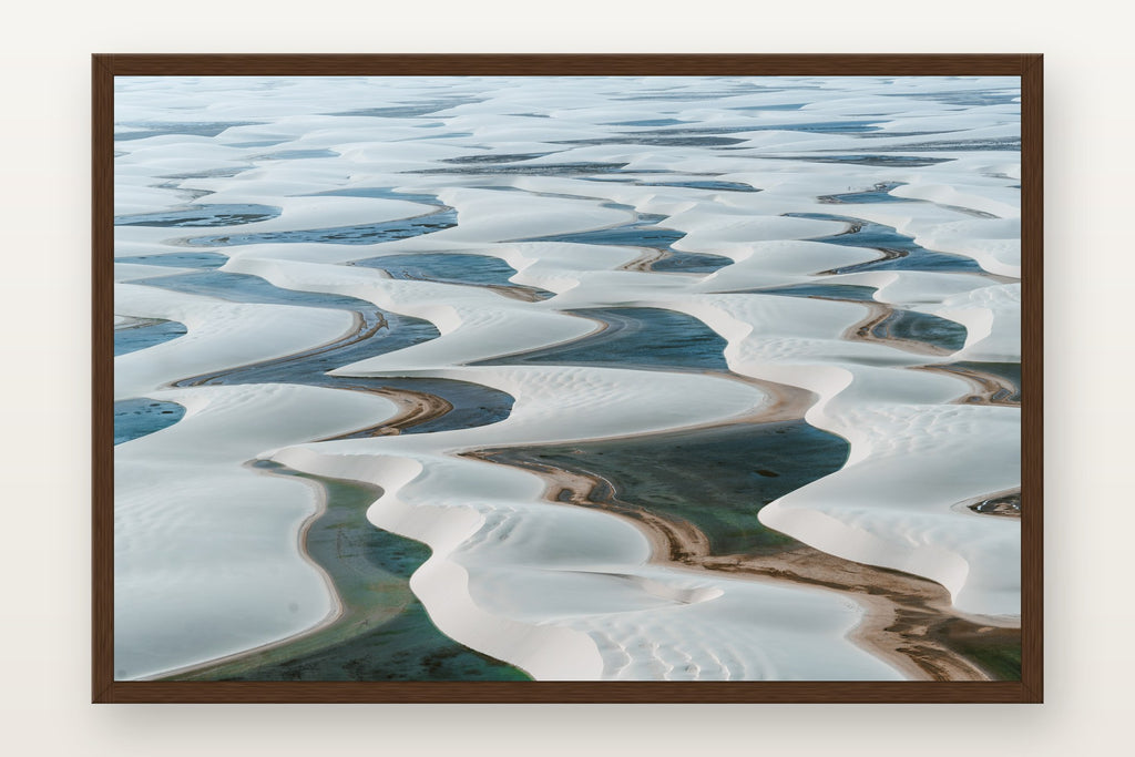 Lençóis Maranhenses VI em moldura Imbuia