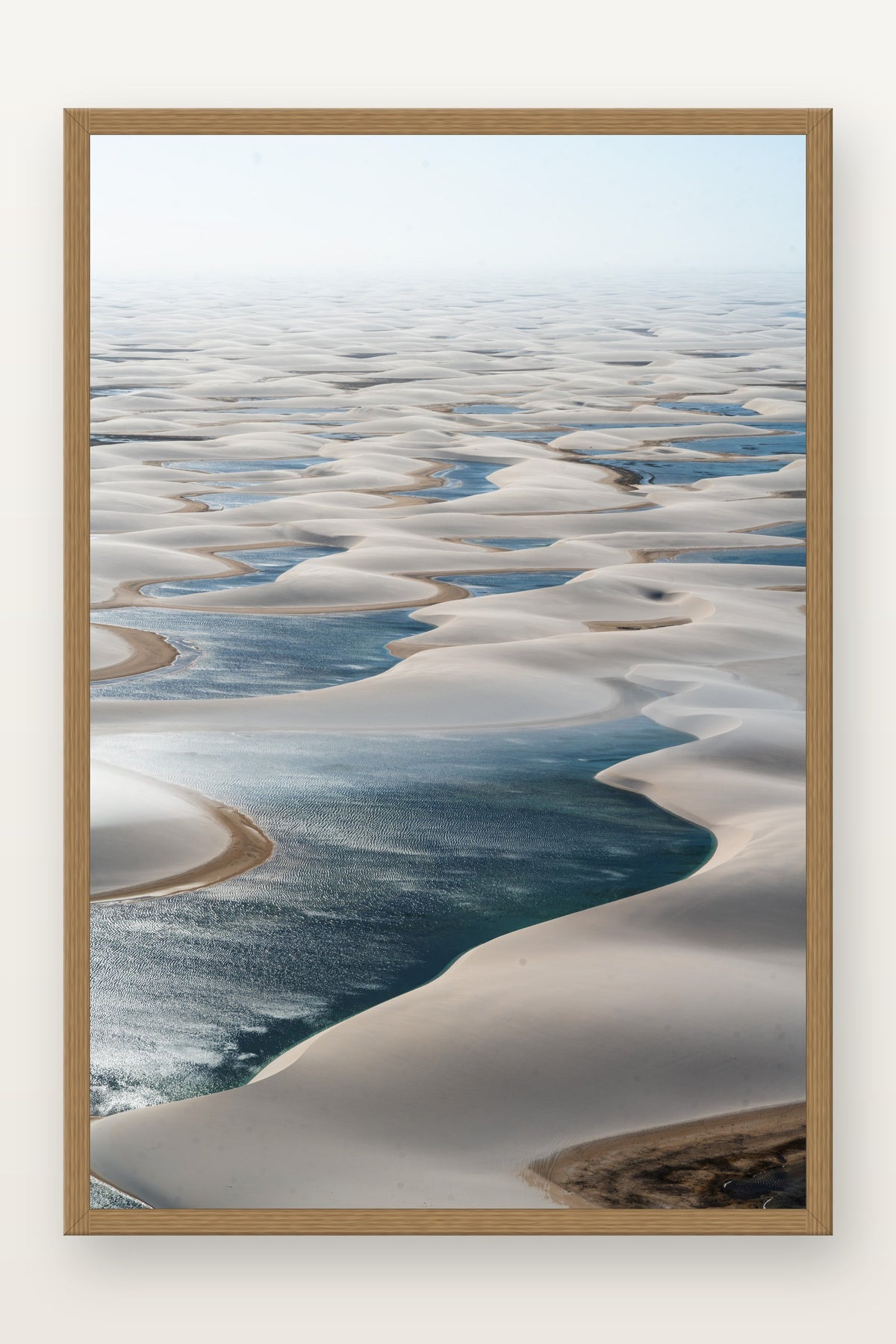 Lençóis Maranhenses VII em moldura Freijó