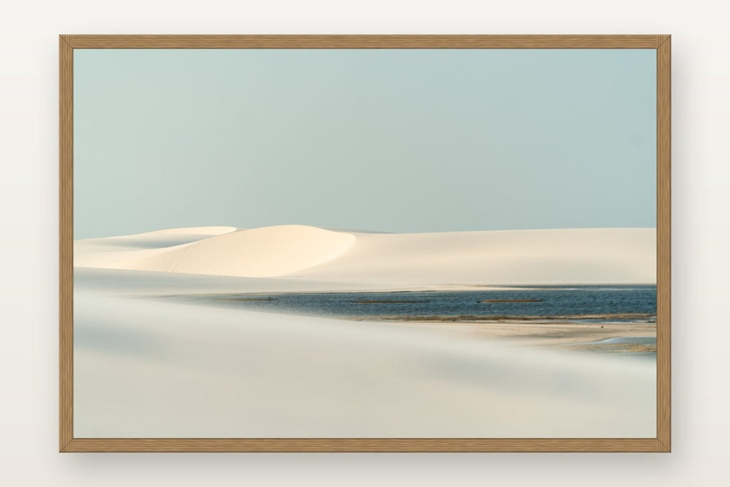 Lençóis Maranhenses XVI em moldura Freijó