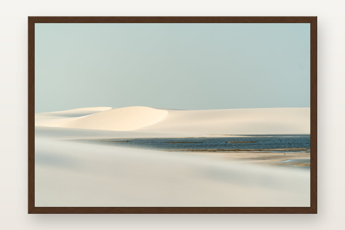 Lençóis Maranhenses XVI em moldura Imbuia