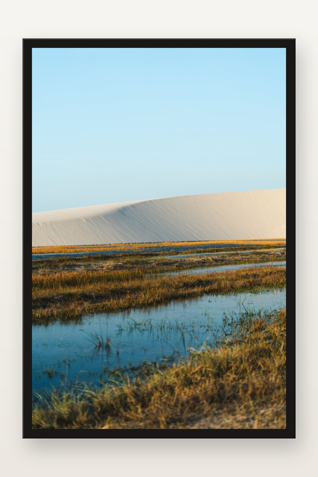 Lençóis Maranhenses XVIII em moldura preta