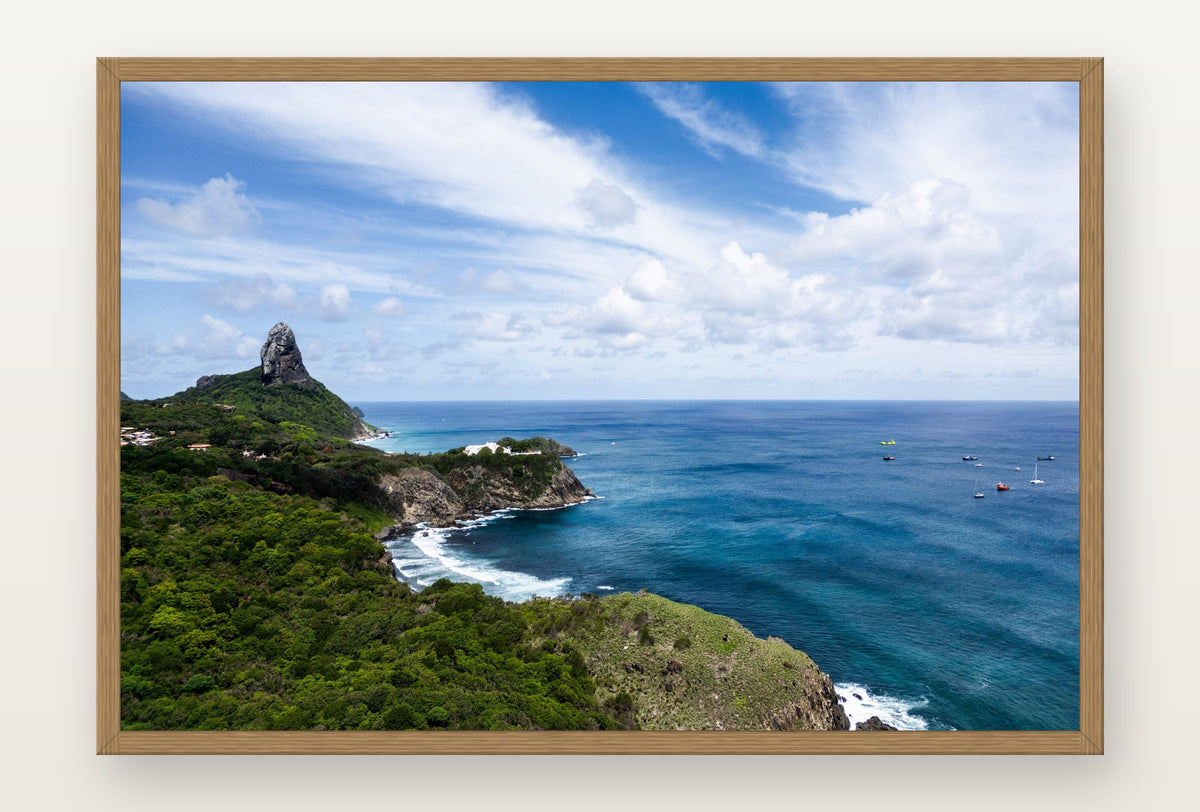 Morro do Pico I em moldura Freijó