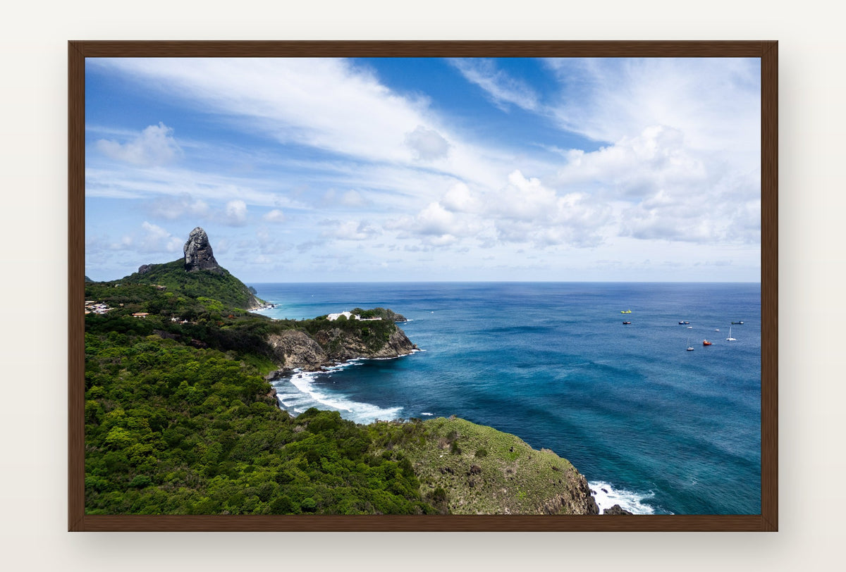 Morro do Pico I em moldura Imbuia