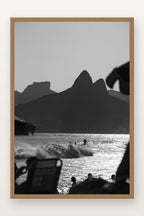 Morro Dois Irmãos X em moldura Freijó