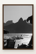 Morro Dois Irmãos X em moldura Imbuia