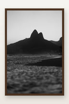 Morro Dois Irmãos IX em moldura Imbuia