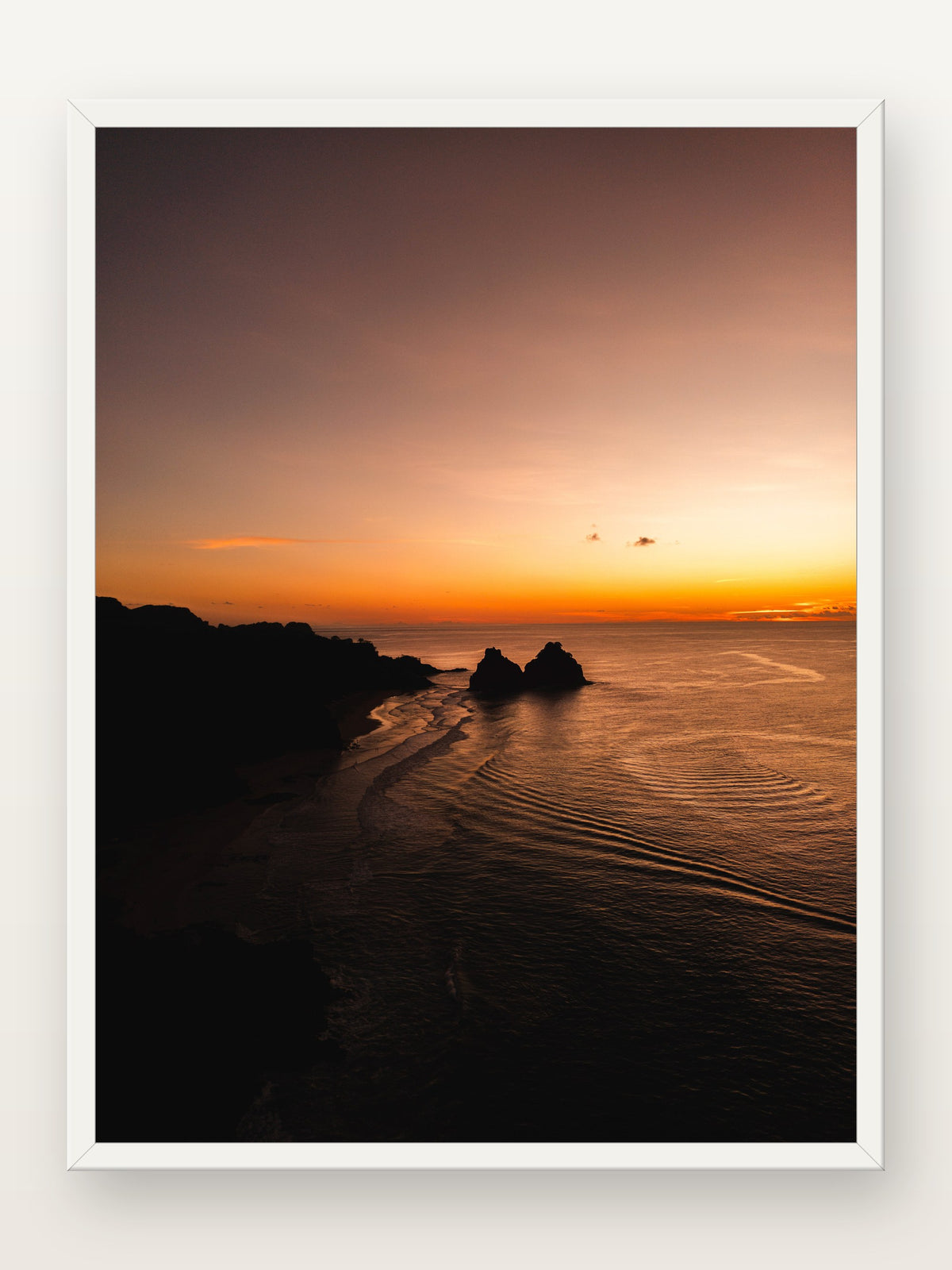 Pôr do Sol I em moldura branca