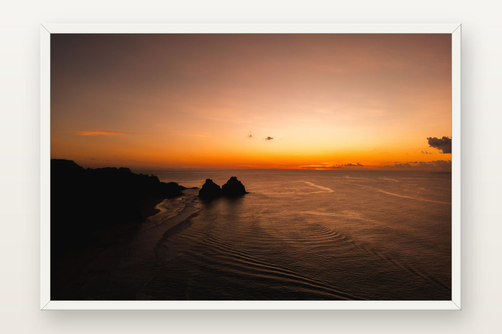 Pôr do Sol II em moldura branca