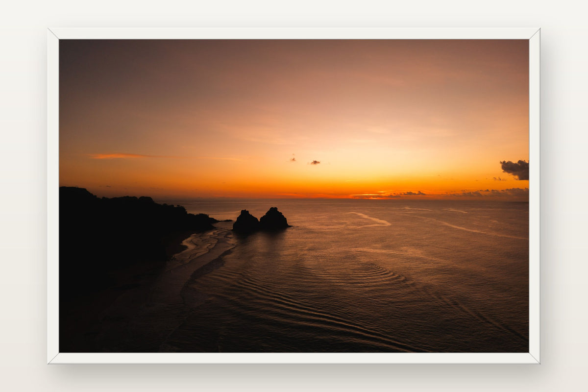 Pôr do Sol II em moldura branca