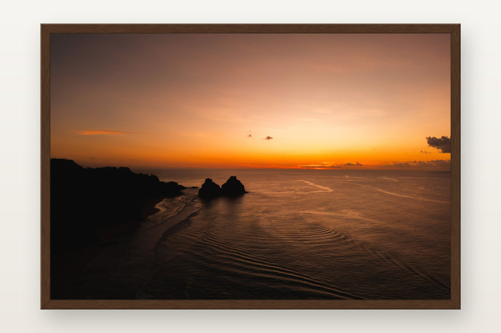 Pôr do Sol II em moldura Imbuia