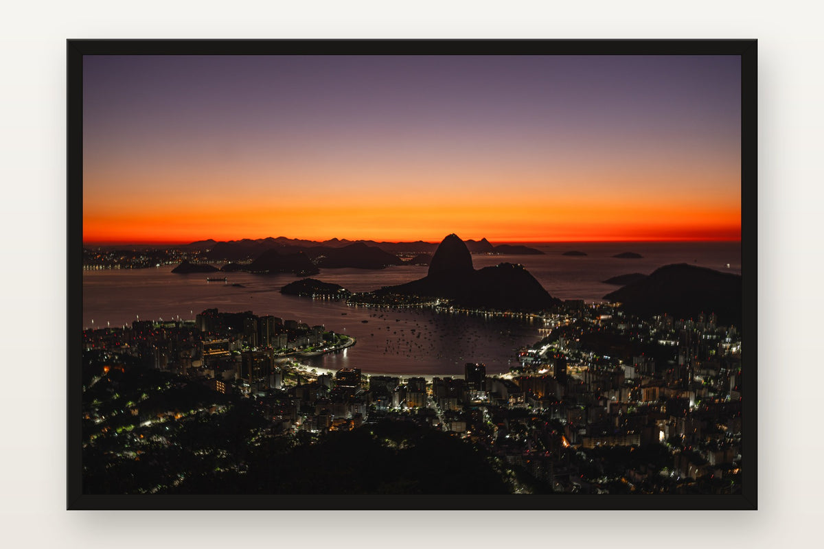 Pão de Açúcar Amanhecer II em moldura preta