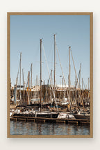 Port Vell IV em moldura Freijó
