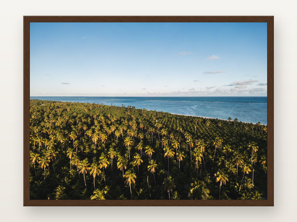 Praia do Toque V em moldura Imbuia