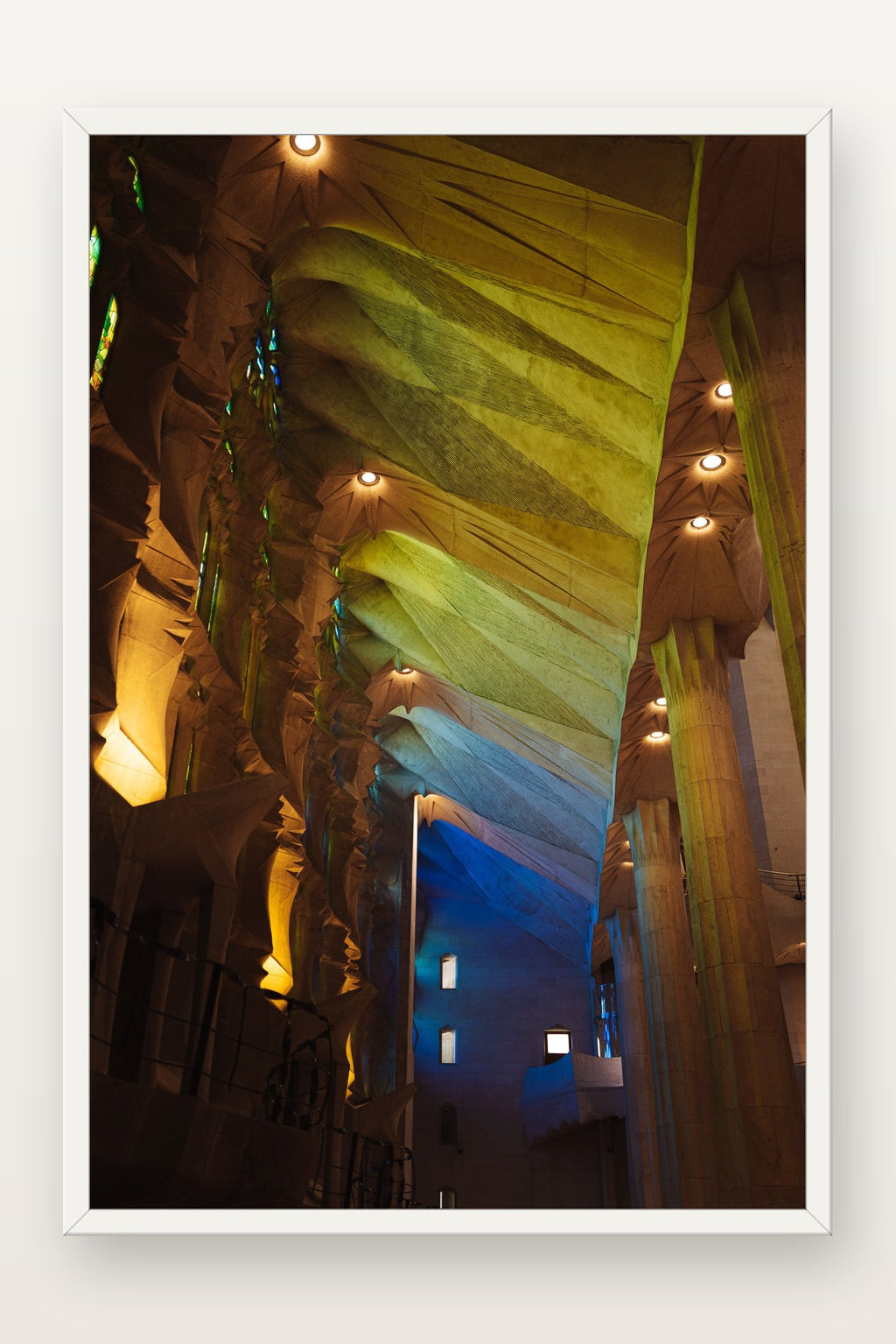 Sagrada Família III em moldura branca
