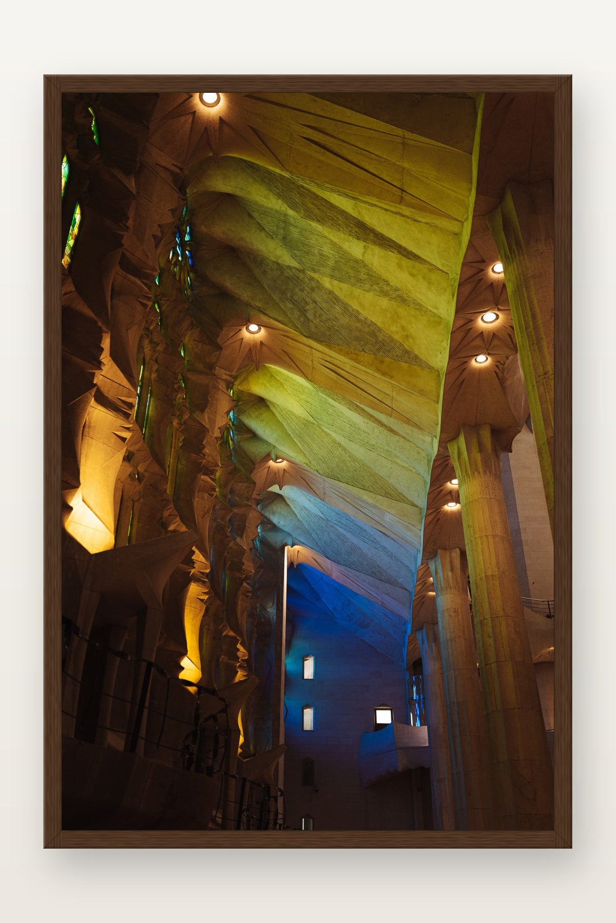 Sagrada Família III em moldura Imbuia