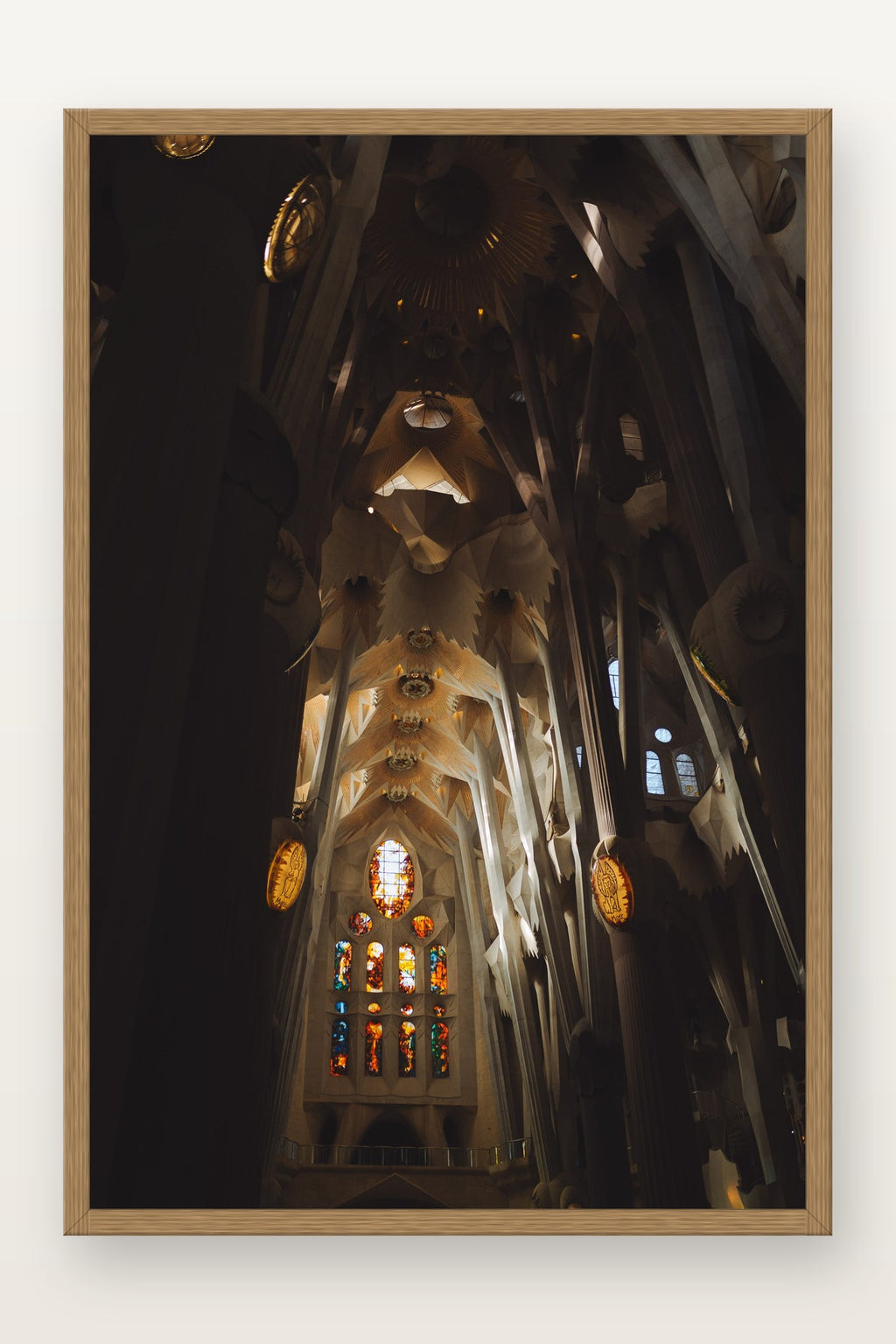 Sagrada Família IV em moldura Freijó