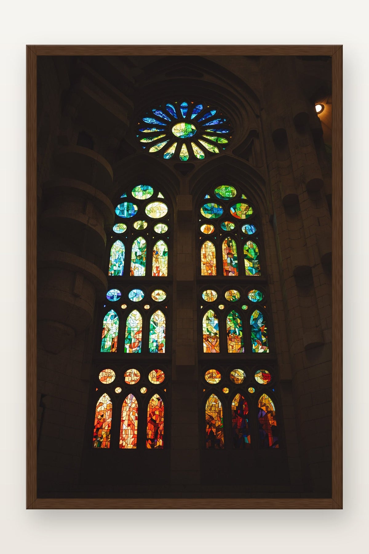 Sagrada Família V em moldura Imbuia
